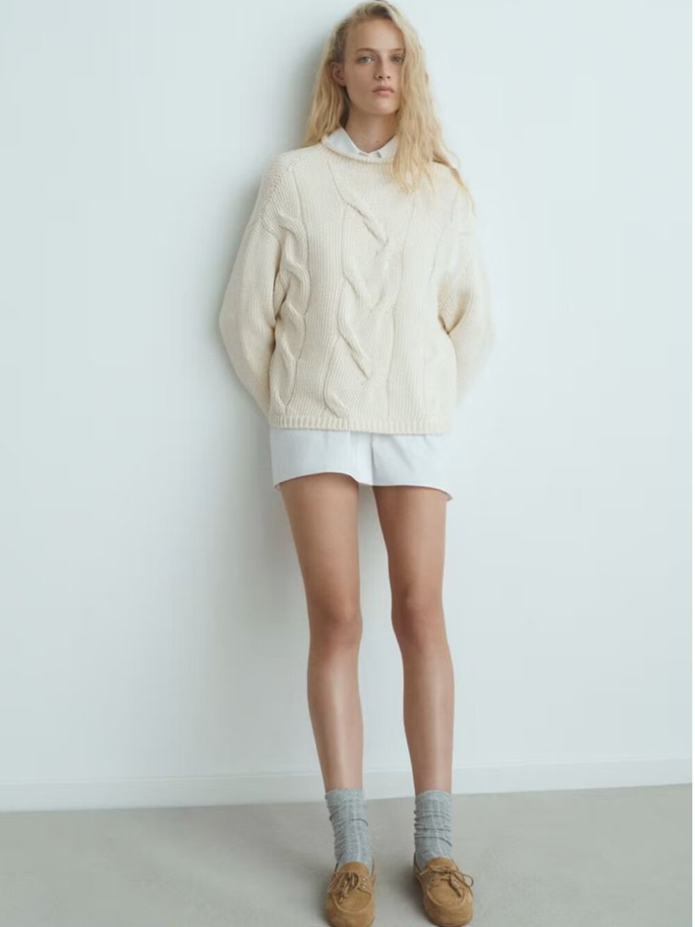 Mango Oversized Cable-Knit Sweater, Small